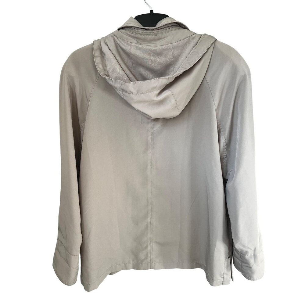Fitz-Wright Beige Hooded Jacket M Polyester & Nyl… - image 2